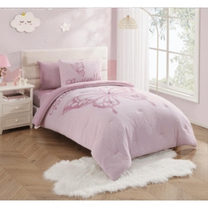 [14151134] طقم غطاء تخت 4 قطع EMPIRE KIDS PAPILLON PINK TWIN 170×230 CM
