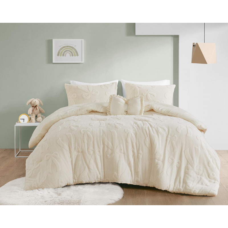 [14151204] طقم غطاء تخت 5 قطع EMPIRE KIDS CELESTE IVORY TWIN 170×240 CM