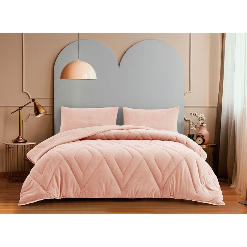 [14170024] طقم غطاء تخت 4 قطع Essentials ROSE EMPIRE PLUS DOUBLE 240X220 CM