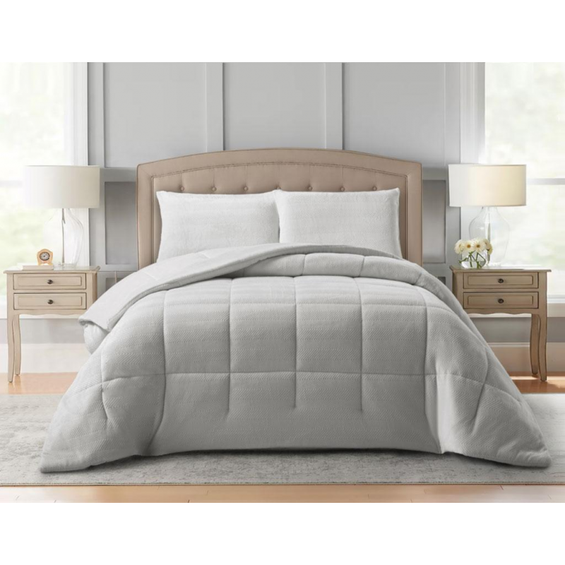 [24150064] طقم غطاء تخت 4 قطع VALOR JULIE GREY DOUBLE 240X220 CM