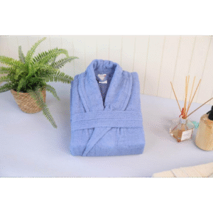 [27720016] روب حمام قطن 100% VALOR SİLVER BLUE ONE SIZE