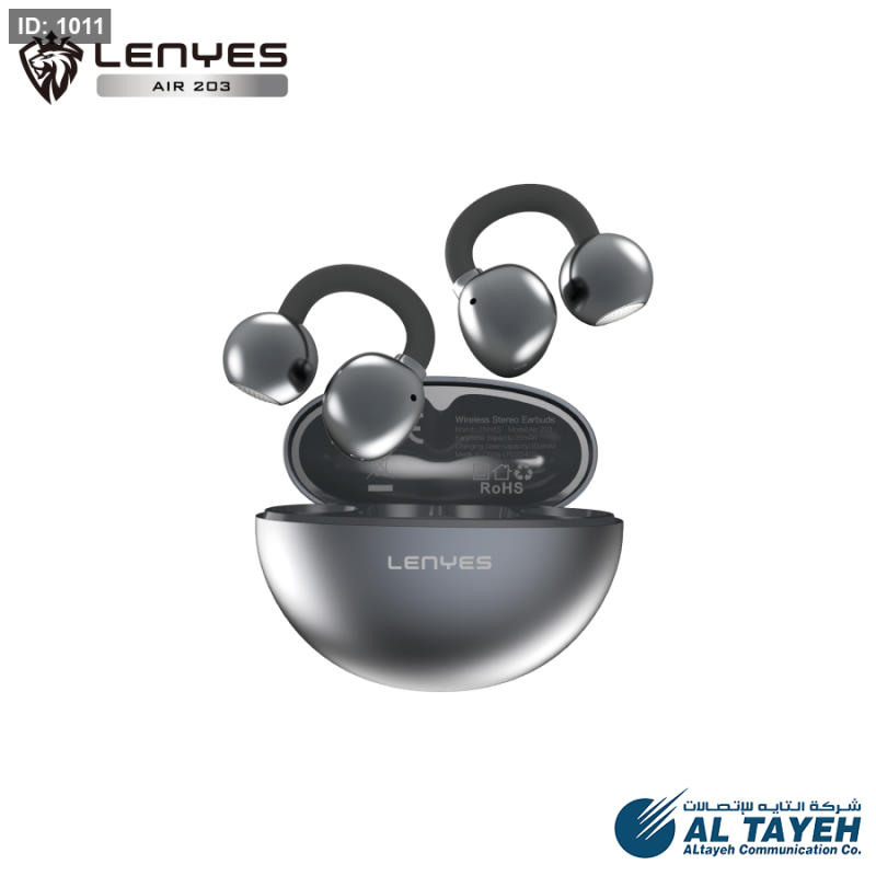 Lenyes AIR 203 – سماعة بلوتوث لاسلكية بتصميم احترافي وجودة صوت عالية مع كفالة سنة