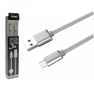 كيبل شحن سامسونج طول 3 متر موكسوم MOXOM-  كيبل بيانات سريع الشحن 2.1 امبير