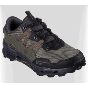 Skechers Men's Arch Fit Glide-Step Trail Shoes -حذاء سكيتشرز ارتش فيت جلايد ستيب تريل للرجال لون أسود وزيتي