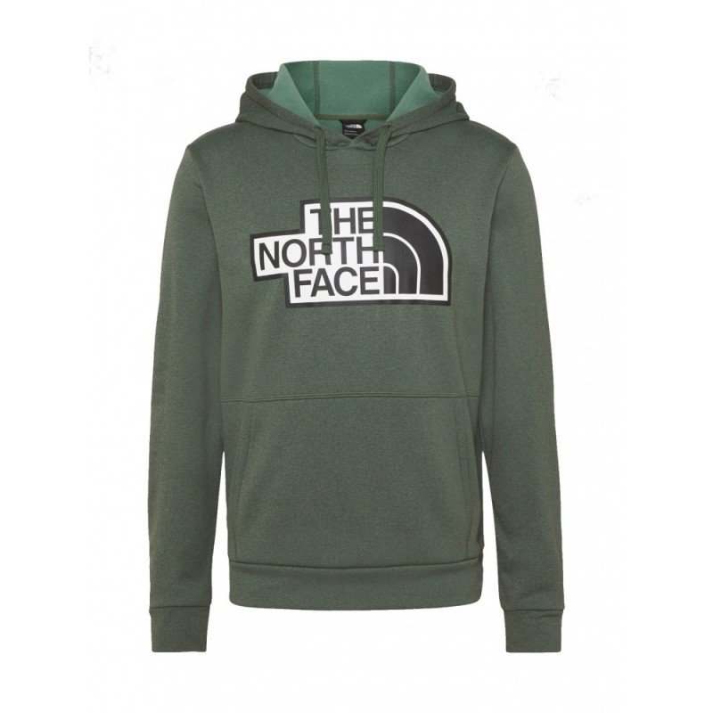 The North Face Men's Exploration Fleece Pullover Hoodie - تيشيرت ذا نورث فيس اكسبلوريشن فليس هودي للرجال لون زيتي غامق