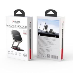 yesido magnet holder c222 حامل جوال مغناطيسي قوي 6 مغناطيس بتصميم معدني فخم يثبت على تابلو السيارة