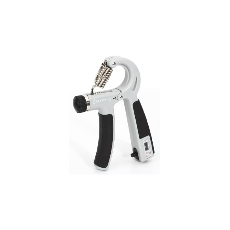 أداة تقوية قبضة اليد (Hand Grip Strengthener) مزودة بعدّاد رقمي وعدّالة مقاومة قابلة للتعديل