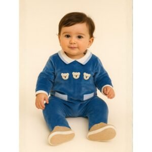 افرهول شنوي بسحاب للاطفال لون ازرق