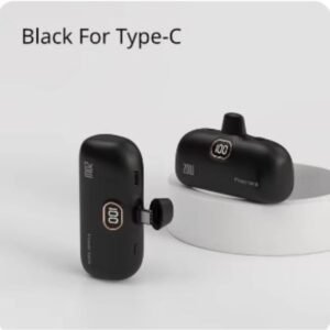 باور بانك تايب سي Type C مع شاشة LCD -  محمول صغير وعصري  - سعة 5000 ميلي أمبير- يتوافق مع الايفون والاندرويد والايباد