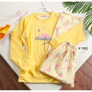 بجامة للصبايا لون أصفر شتوية من Sami Boutiqe