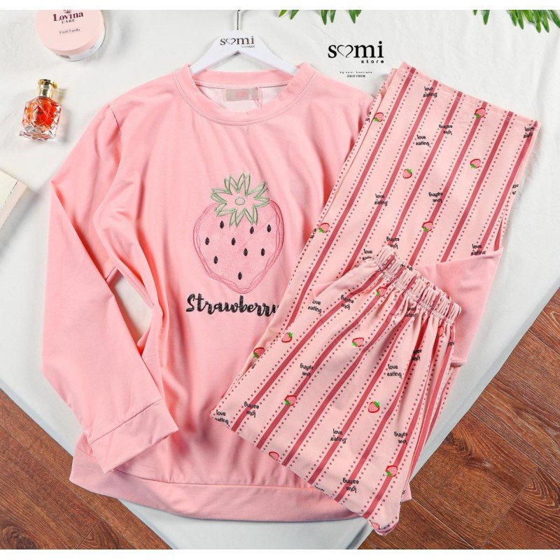 بجامة للصبايا لون زهري شتوية من Sami Boutiqe