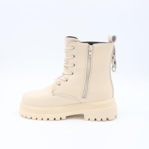 بسطار جلد للأطفال لون بيج