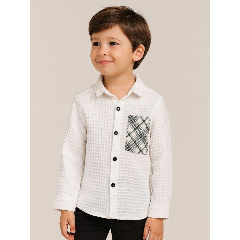 قميص ولادي لون ابيض