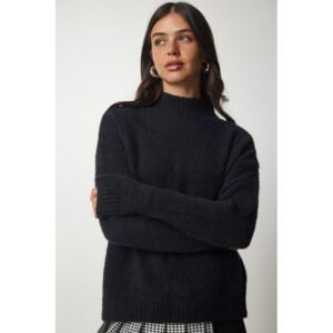 بلوزة اسود صوف سادة One Size