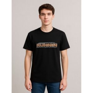 بلوزة رجالية نص كم لون أسود