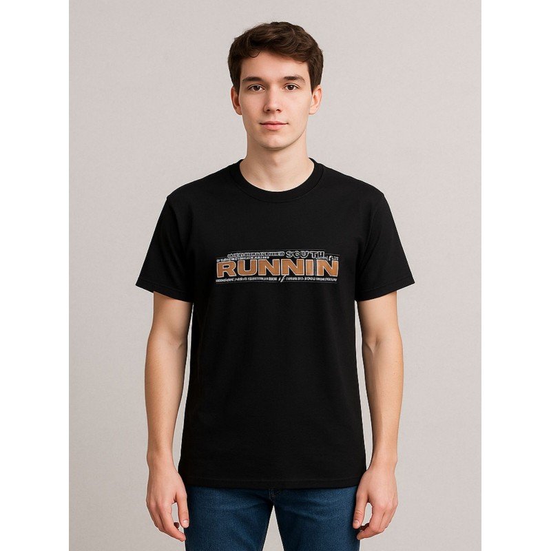 بلوزة رجالية نص كم لون أسود