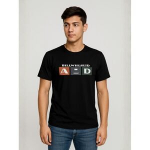 بلوزة رجالية نص كم لون أسود