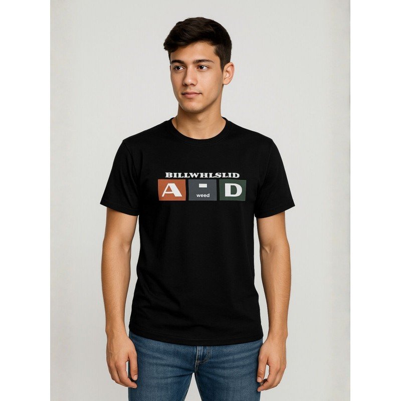 بلوزة رجالية نص كم لون أسود