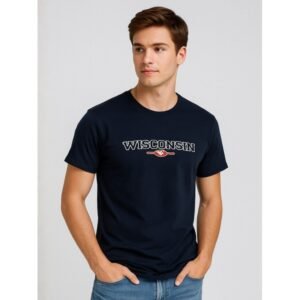 بلوزة رجالية نص كم لون كحلي