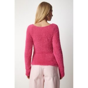 بلوزة ستاتي شتوي لون فوشي Happiness Istanbul