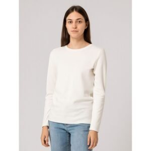 بلوزة ستاتية لون أبيض