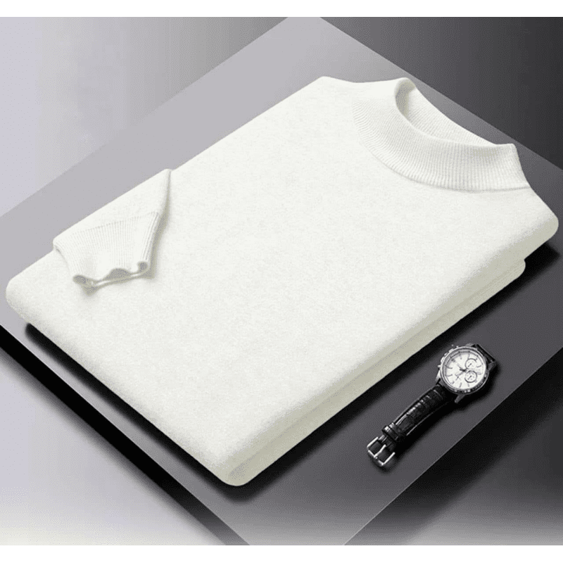 بلوزة نص جولف للرجال لون أبيض