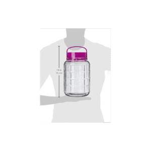 مرتبان زجاجي حافظ للمخللات والطعام حجم 3 لتر