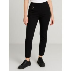 بنطلون رياضي مبطن فرو  للنساء لون أسود