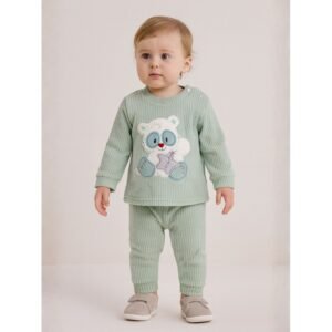 بيجامة ولادية قطعتين فوتر