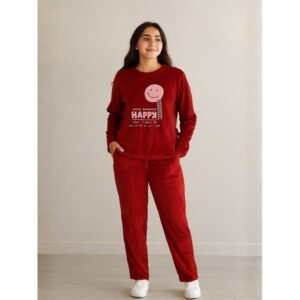 بيجامه ستاتي شتوي لون أحمر