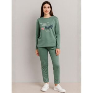 بيجامه ستاتي شتوي لون أخضر