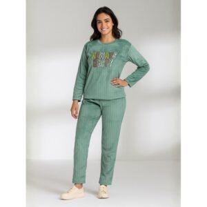 بيجامه ستاتي شتوي لون أخضر