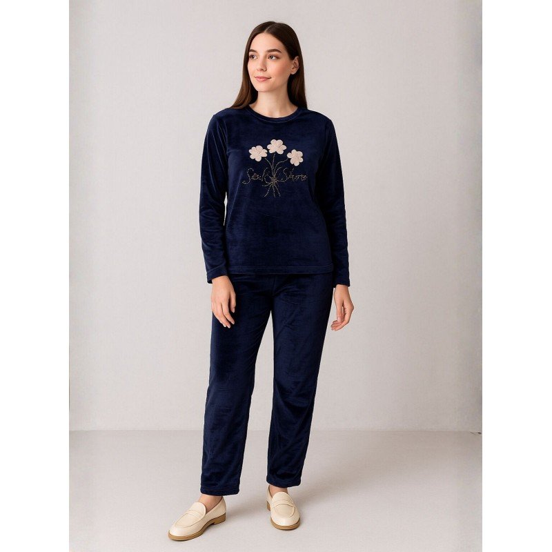 بيجامه ستاتي شتوي لون كحلي