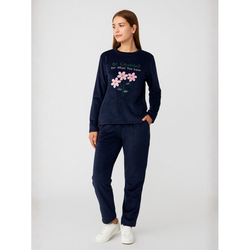 بيجامه ستاتي شتوي لون كحلي