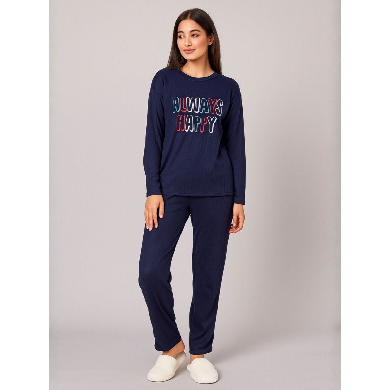 بيجامه ستاتي شتوي لون كحلي