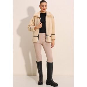 جاكيت ستاتي شتوي لون بيج