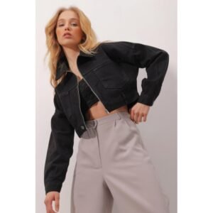 جاكيت قصير جينز اسود