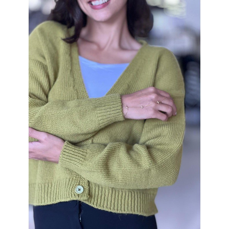 جرزة ستاتي شتوي لون أخضر فستقي