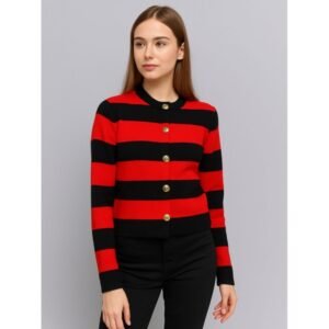 جرزة ستاتي شتوي لون أسود وأحمر