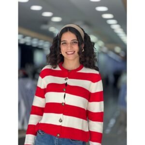 جرزة ستاتي شتوي لون بيج وأحمر