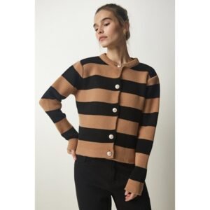 جرزة مخططة باللون الاسودو والبيج One Size