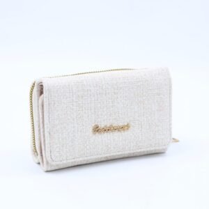 جزدان DOUBLE ELEGANCE حجم وسط لون ابيض