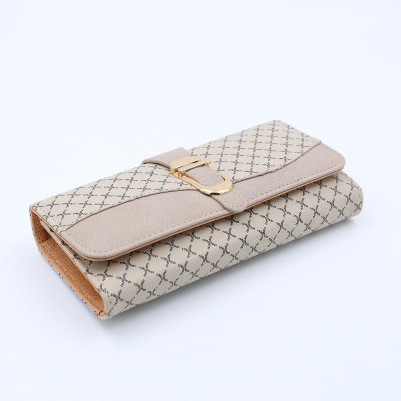 جزدان GOLDEN SQUARE حجم كبير لون سكني