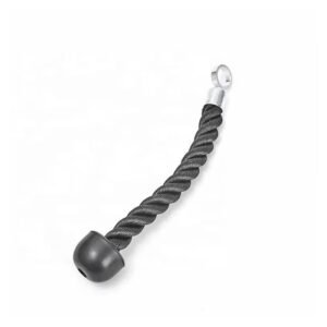 حبل تمرين قصير لأجهزة الكابل (Single Tricep Rope Attachment) يستخدم لتمارين الترايسبس، البايسبس، والكتف بيد واحدة