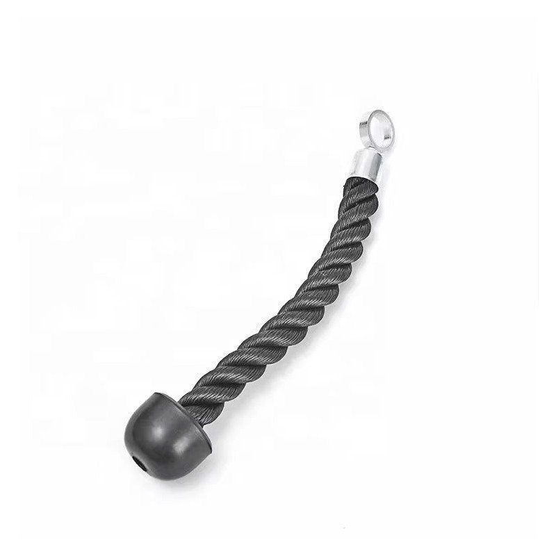 حبل تمرين قصير لأجهزة الكابل (Single Tricep Rope Attachment) يستخدم لتمارين الترايسبس، البايسبس، والكتف بيد واحدة