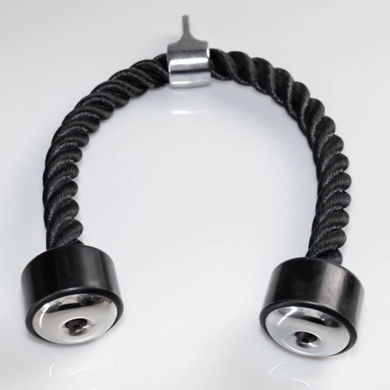 حبل تمرين للكابل (Tricep Rope Cable Attachment) يُستخدم في أجهزة الجيم لتمارين الذراعين والكتفين