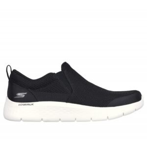 حذاء سكيتشرز جو ووك فليكس-ايمبيكابل للرجال لون أسود ونعل أبيض- Skechers Men's GO WALK Flex - Impeccable II Shoes