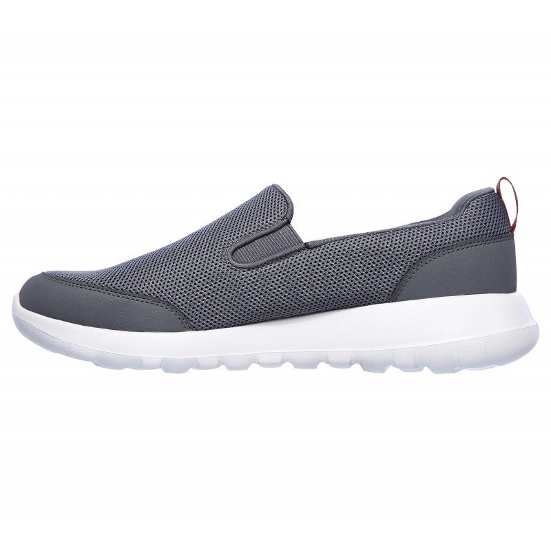 حذاء سكيتشرز جو ووك ماكس للرجال لون رمادي ونعل أبيض- Skechers Men's GOwalk Max - Clinched Shoes
