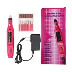 دريل مبرد الأظافر الكهربائي مع عدة رؤوس USB