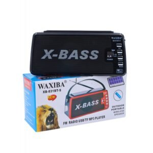 راديو يعمل بالطاقة الشمسية لون أسود xb-831bt-s